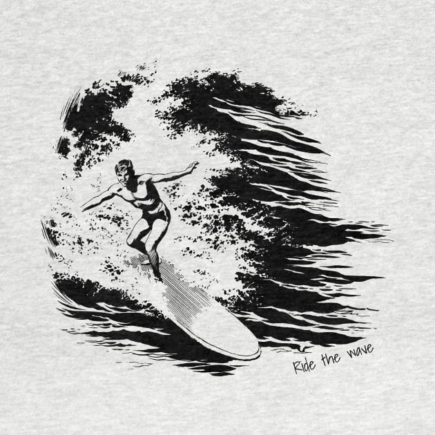 Ride the wave by AllPrintsAndArt